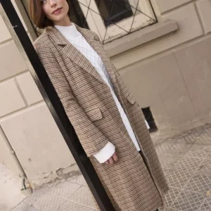 Abrigo Tweed Jacinta Café