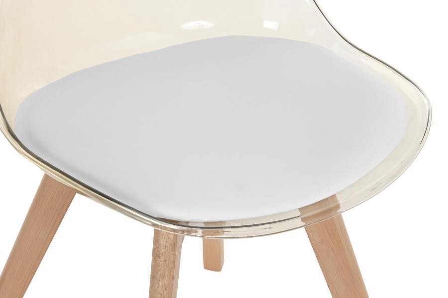 Silla Diseño Transparente PVC y Madera de Abedul - Imagen 3