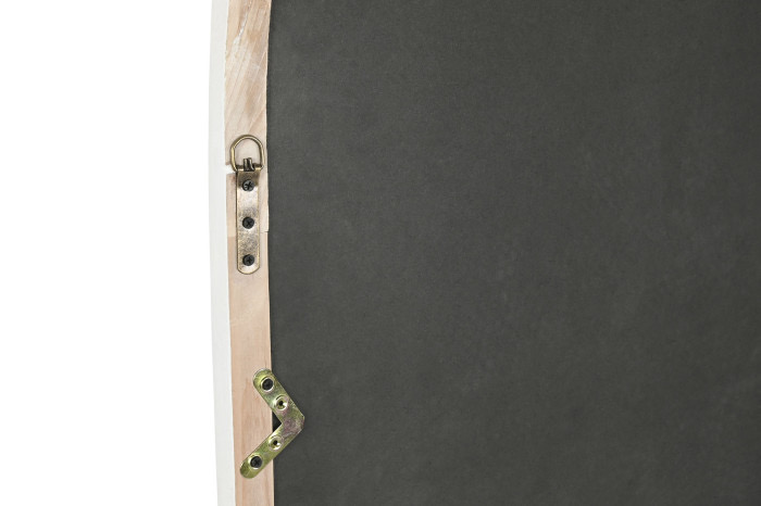 Espejo Ventana Arco Medio Punto en Madera de Abeto Blanco Decapado - Imagen 5