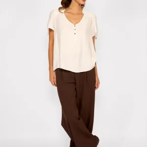 Blusa Satinada Agus Crudo