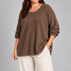 Sudadera Pique Marron
