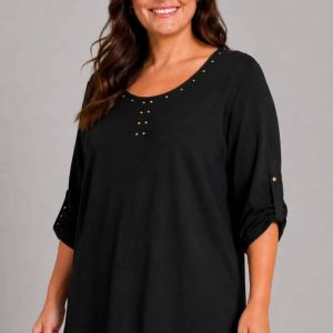 Top Nela Tachas Negra