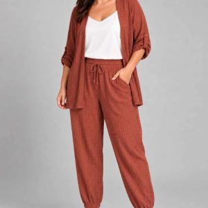 Conjunto Arrugado Teja