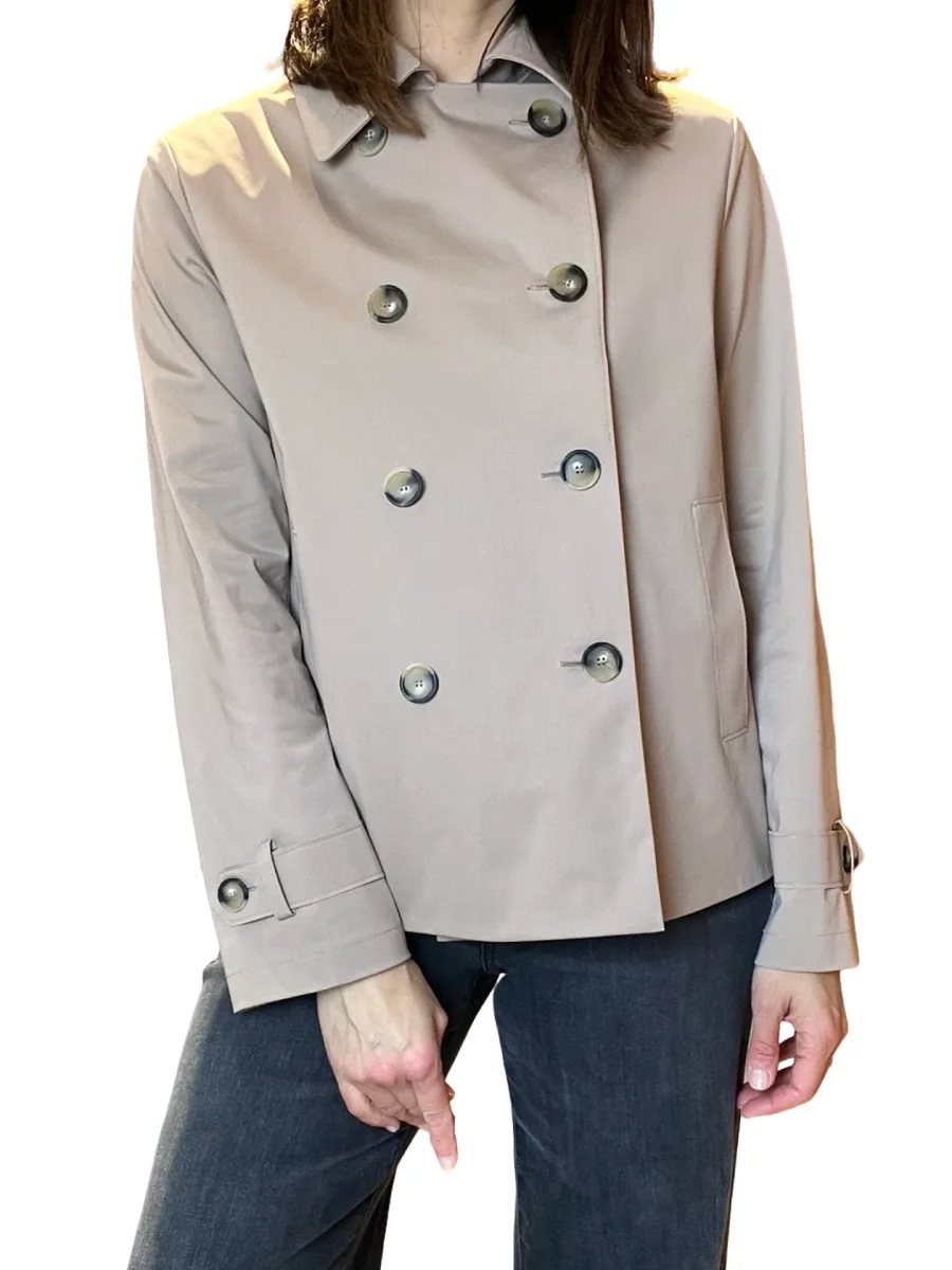 Chaqueta Harris Wharf London Trench Técnica Camel