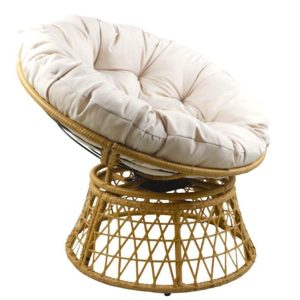 Sillón ratán sintético y hierro (90 cm)