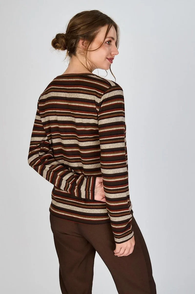 Polera Ana Luisa Café Woman by Eclipse - Imagen 3