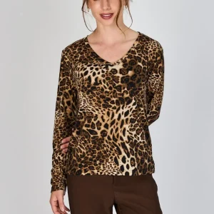 Polera Animal Print Julieta Café Woman by Eclipse