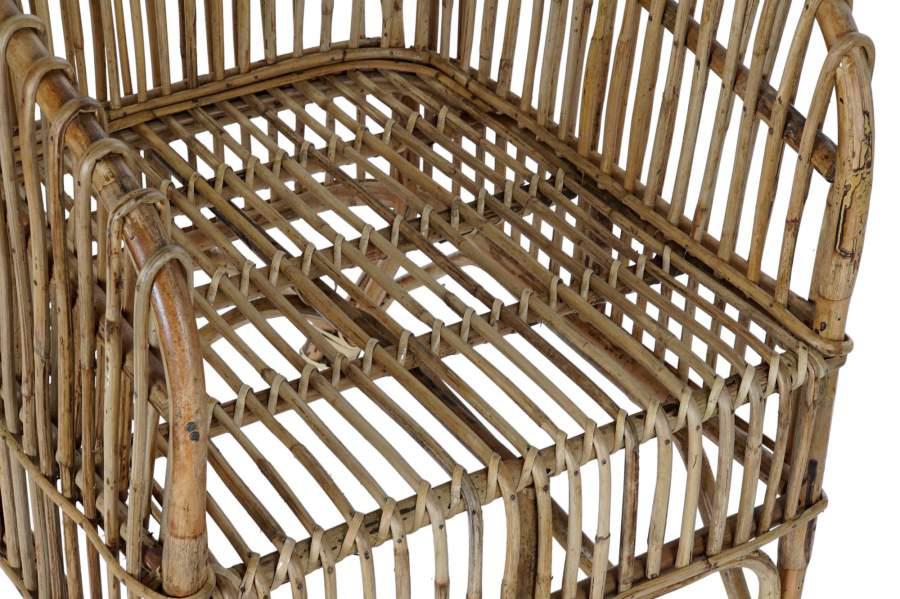 Sillón artesanal en ratán natural - Imagen 4