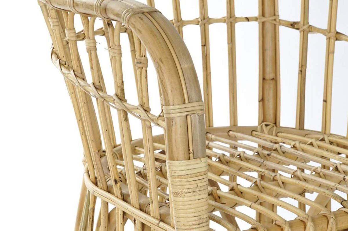 Butaca Ergonómica de Ratán Natural de Diseño Abierto - Imagen 3