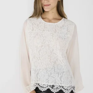 Blusa Romántica Guadalupe Crudo