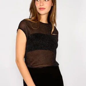 Polera Semitransparente Matilda Negro