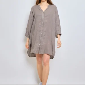 Chemise en lin avec décolleté