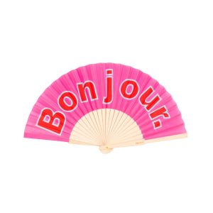 Abanico Bonjour rosa