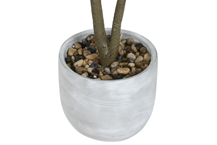 Naranjo Artificial Decorativo con Frutos y Macetero Blanco Rústico - Imagen 4