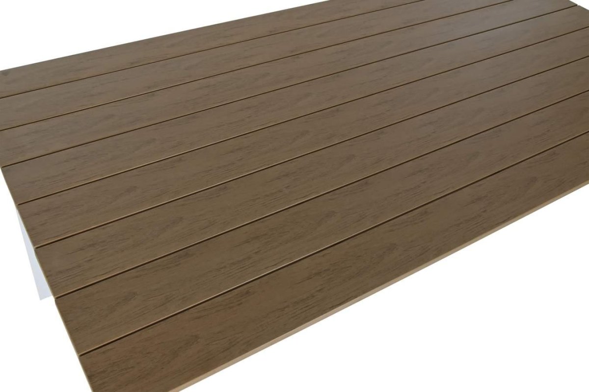 Conjunto Comedor Exterior Aluminio y Resina Roble con 6 Sillas - Imagen 6