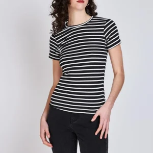 Polera a Rayas Francesca Negro Eclipse