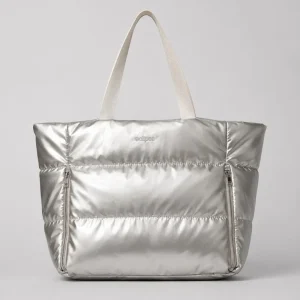 Bolso Tote Metalizado Freya Plata