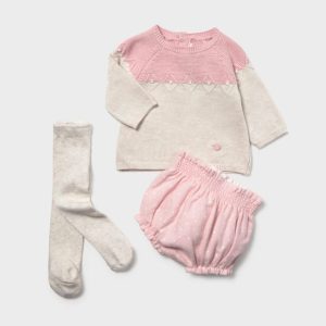 Conjunto bebé Mayoral y leotardo rosa Ref. 2264 – 1 a 18 meses