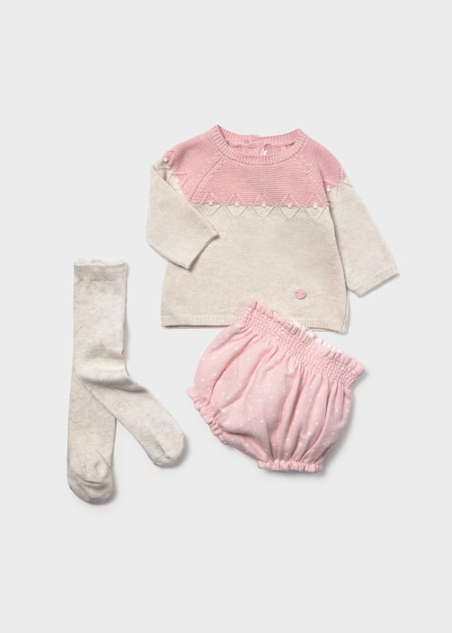 Conjunto bebé Mayoral y leotardo rosa Ref. 2264 – 1 a 18 meses - Imagen 2