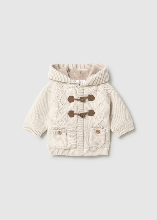 Chaqueta bebé Mayoral punto beige Ref. 2303 1-18 meses - Imagen 2