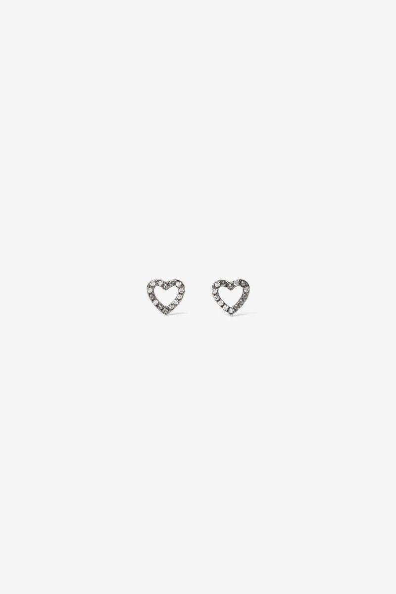 Pendientes corazón plateado - Imagen 3