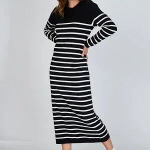 Vestido Tejido Largo Agustina Rayas Eclipse