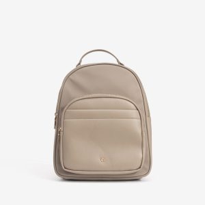 Mochila efecto piel marrón