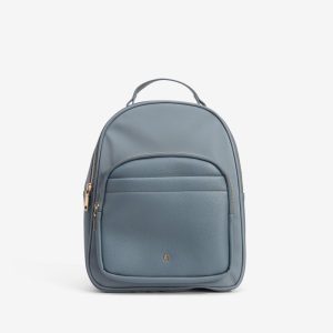 Mochila efecto piel azul