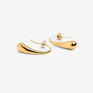 Pendientes Onix dorado