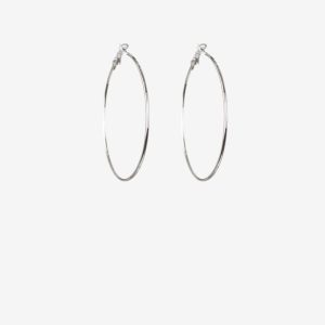Pendientes aros grandes plateados