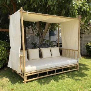 Cama bambú natural (105 cm)