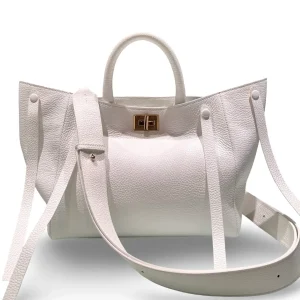 Bolso Lorena Antoniazzi Capazo Piel Blanco