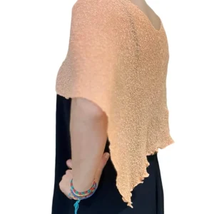 Poncho Il Baco Da Seta Salmon