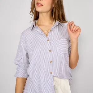 Camisa Rayas Milagros Azul