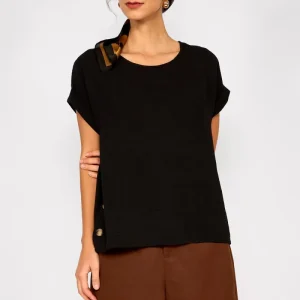 Blusa Botones Laterales Verónica Negro