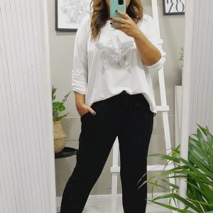 Pantalón Lazo Pique Negro