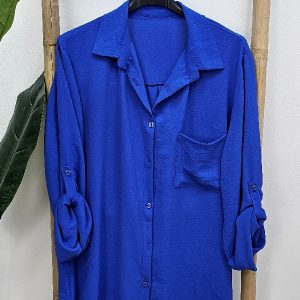 Camisa Larga Basic Azulon