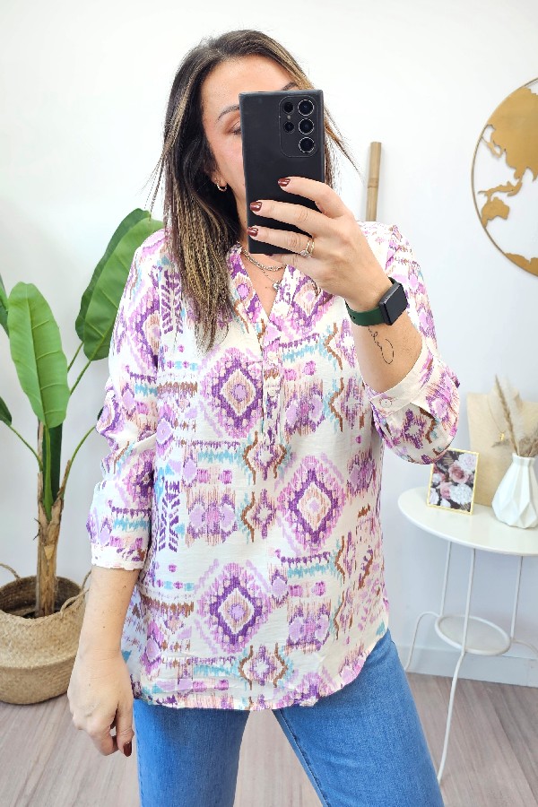Blusa Louise Morada - Imagen 2