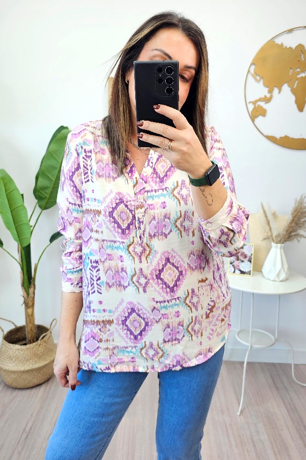 Blusa Louise Morada - Imagen 3