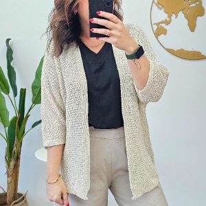 Chaqueta Calada Beige
