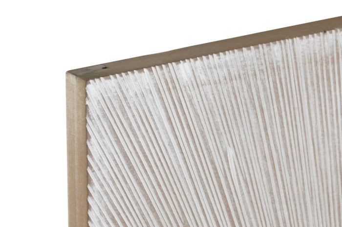 Cabecero con diseño Sol en MDF decapado blanco para cama de 150 cm - Imagen 3