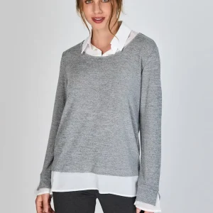 Sweater con Cuello Camisa Antonia Woman by Eclipse
