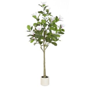 Árbol de Magnolio Artificial con Flores Blancas