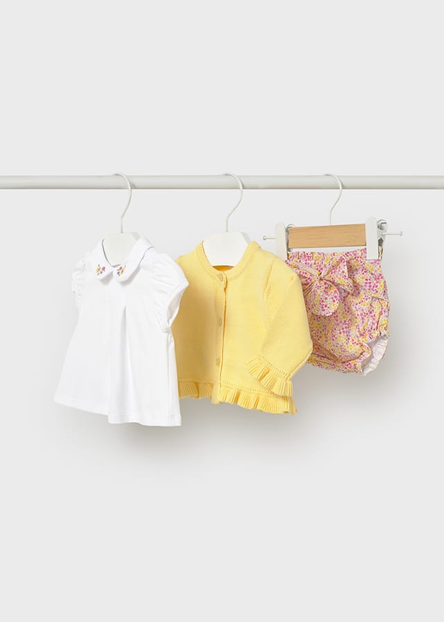 Conjunto 3 piezas bebé niña Mayoral con rebeca Ref 1287 - Imagen 2