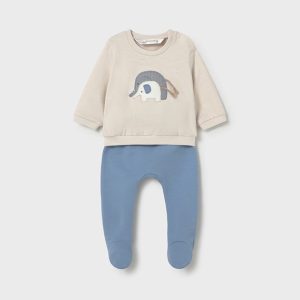 Conjunto bebé polaina azul elefante ref.1599 Mayoral