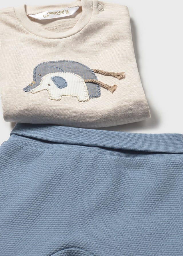 Conjunto bebé polaina azul elefante ref.1599 Mayoral - Imagen 4