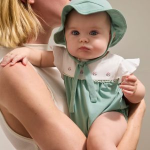 Pelele bebé verde agua con gorro ref.1602 Mayoral