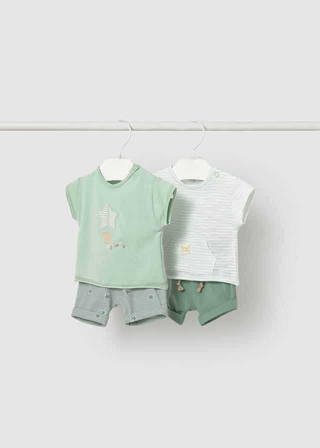 Conjunto bebé Mayoral 4 piezas verde con estrella Ref 1626 - Imagen 2