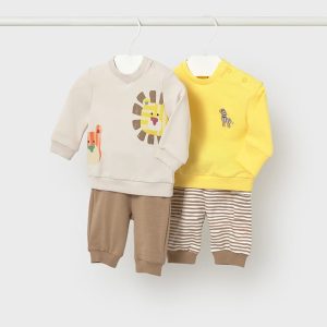 Conjunto bebé Mayoral 4 piezas beige y amarillo Ref 1628