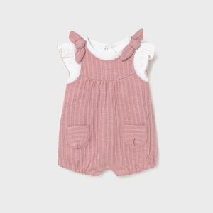 Peto bebé rosa con camiseta blanca Mayoral ref.1649